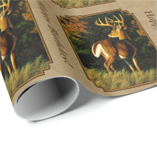 Papel De Regalo Whitetail Buck Deer Hunting Tan
