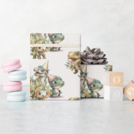 Papel De Regalo Wild One Cute Dinosaur Birthday Party