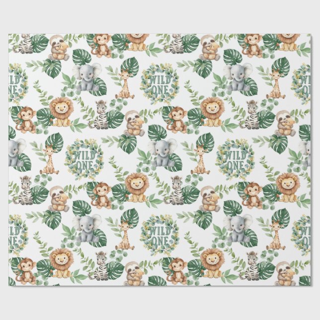 Papel de Regalo Wild One Safari (Superficie plana)