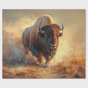 Papel De Regalo Wild West Bison Decoupage