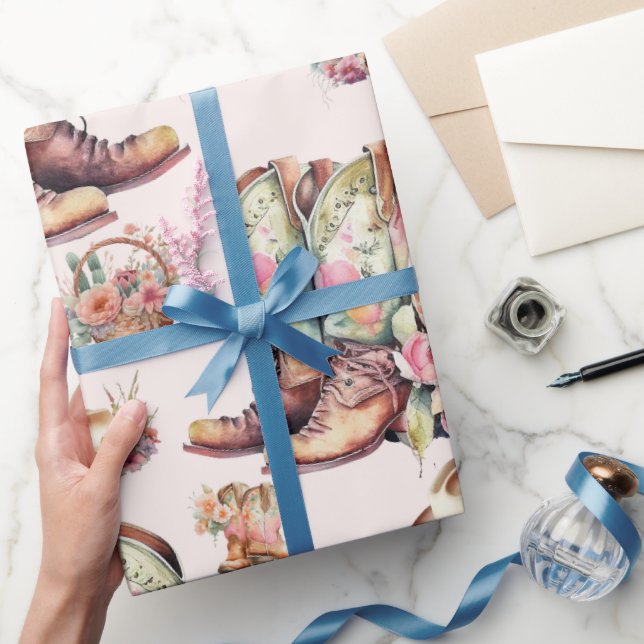 Papel De Regalo Wild West Cowgirl Country Western Birthday Party (Regalar)