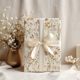 Papel De Regalo Wildflower Boho Bloom Garden Boho
