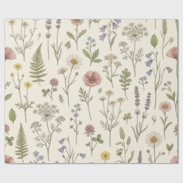 Papel De Regalo Wildflower Botanical Wrapping Paper