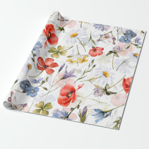 Papel De Regalo WIldflower Meadow with Poppies