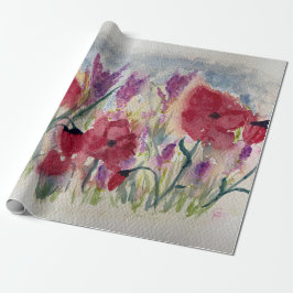 Papel De Regalo Wildflowers with poppies 