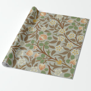 Papel De Regalo William Morris Clover Flor Botánica