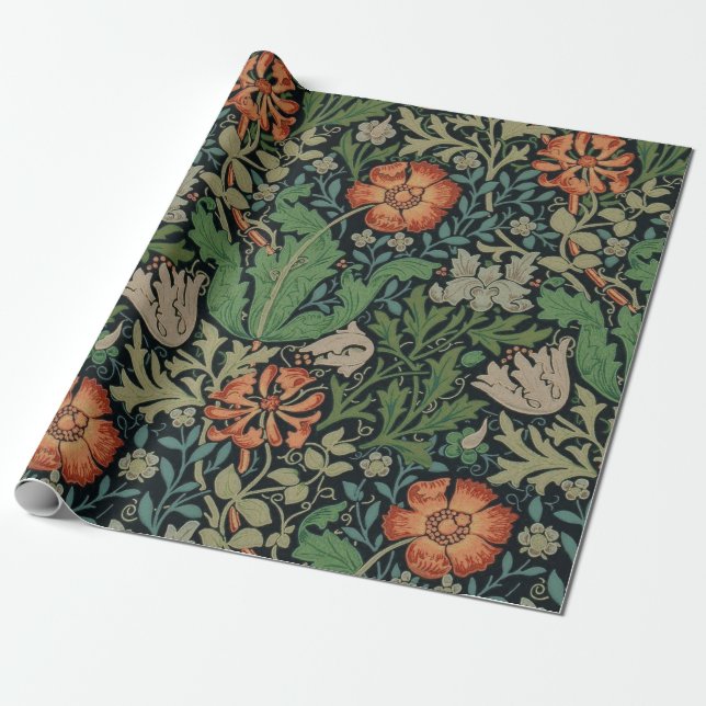 Papel De Regalo William Morris Compton Wallpaper Classic (Desenrollado)
