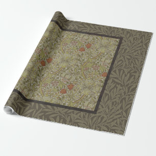 Papel De Regalo William Morris Floral lily sauce diseño de impresi