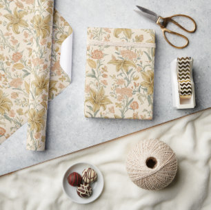 Papel De Regalo William Morris Golden Lily Vintage Pre-Rafaelita