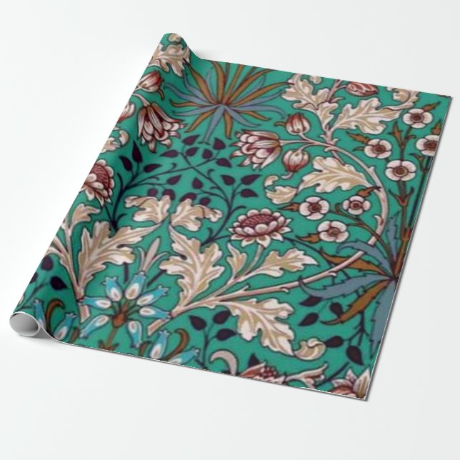 Papel De Regalo William Morris Hyacinth (Desenrollado)