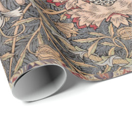 Papel De Regalo William * Morris Peacock Floral Peach Green