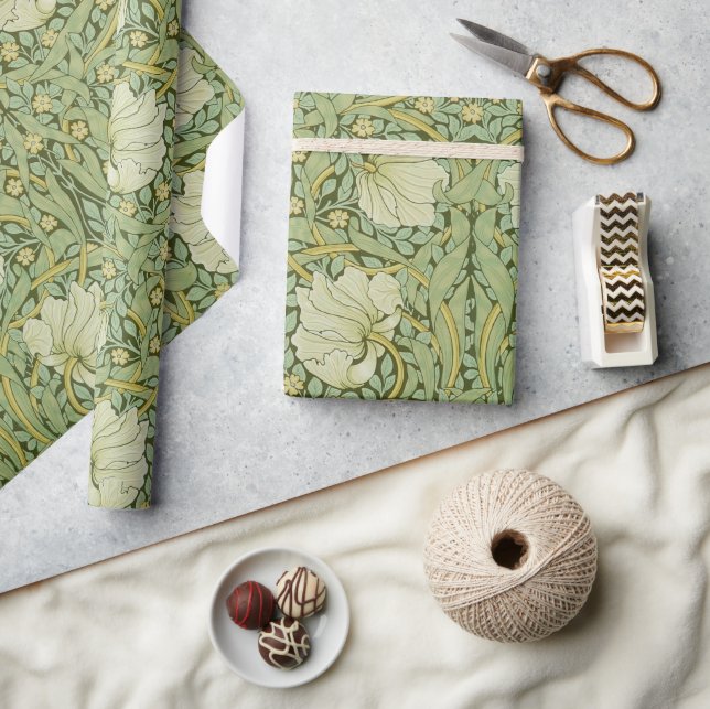 Papel De Regalo William Morris Pimpernel Floral Blue Wallpaper (Artesanía)