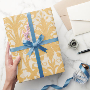 Papel De Regalo William Morris Sauce Willow & Gold Lujo Damask