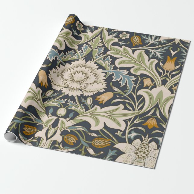 Papel De Regalo William Morris Severn Floral Pattern Classic (Desenrollado)
