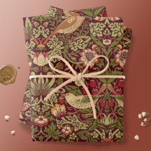 Papel de regalo William Morris Strawberry Thief