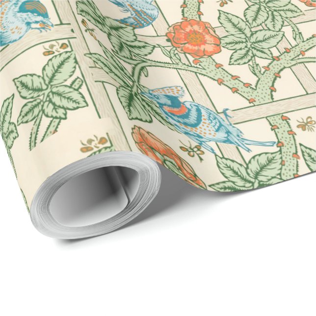 Papel De Regalo William Morris Trellis Victorian Wallpaper (Esquina del rollo)