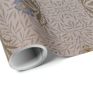 Papel De Regalo William Morris Vintage Floral Pattern Foliage Blue
