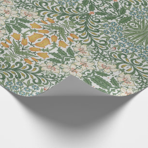 Papel De Regalo William Morris Vintage Garden Green Blue Yellow