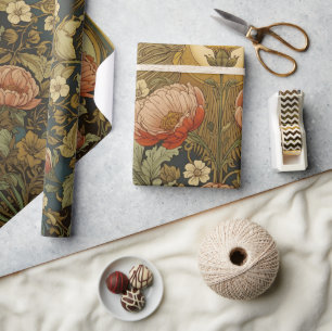 Papel De Regalo William Morris vintage Pimpernel prerrafaelita