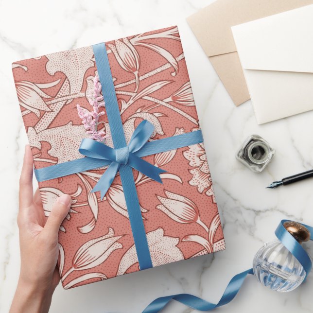 Papel De Regalo William Morris Wild Tulip Classic Victorian Design (Regalar)