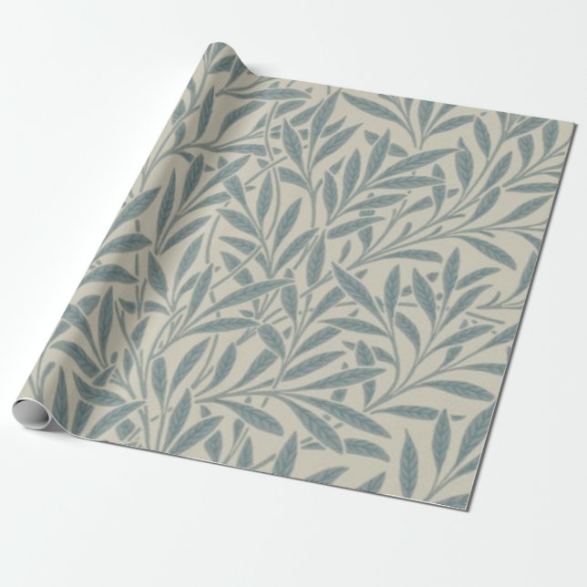 Papel De Regalo William Morris Willow Slate (Desenrollado)