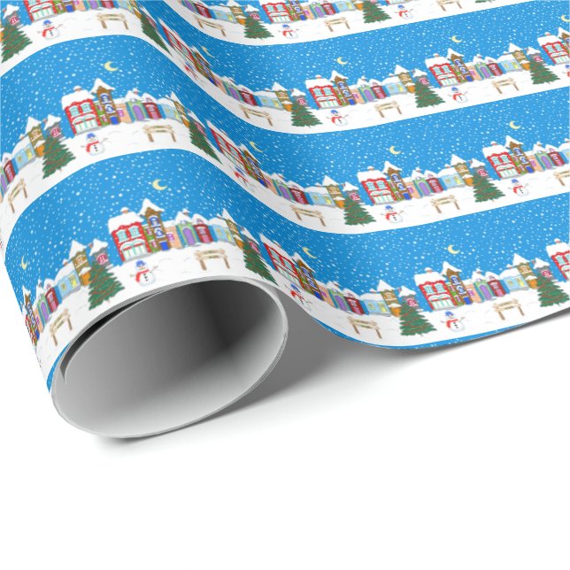 Papel De Regalo Willow Nook para los Navidades (Esquina del rollo)