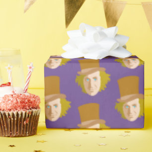 Papel De Regalo Willy Wonka Stenciled Face Graphic