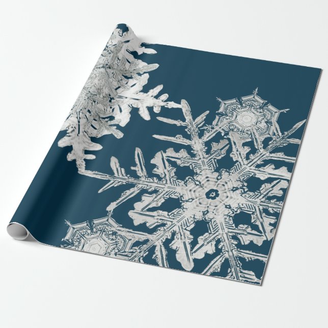 PAPEL DE REGALO WILSON BENTLEY COLLAGE DE LA FLAKE DE LA NIEVE EN  (Desenrollado)