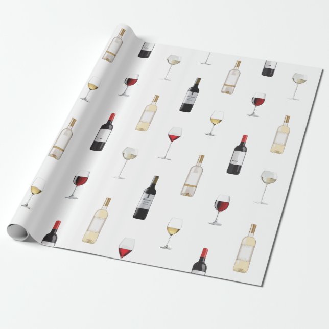 Papel De Regalo Wine Wrapping Paper (Desenrollado)