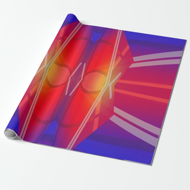 Papel De Regalo Winging It Neon Layered (Desenrollado)