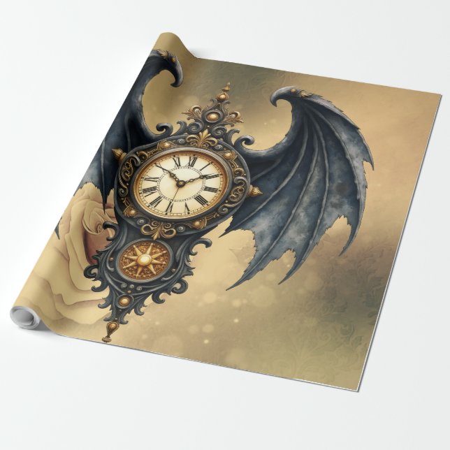 Papel De Regalo Wings of Eternity – The Timeless Guardian.  (Desenrollado)