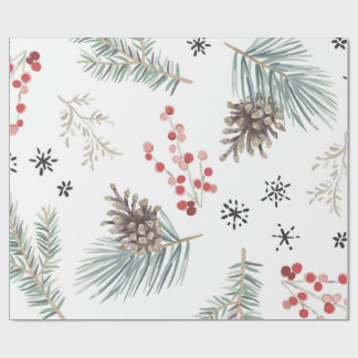 Papel De Regalo Winter Berries