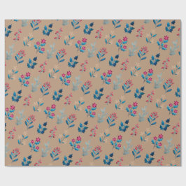 Papel De Regalo Winter berries and greenery Wrapping Paper roll