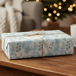 Papel De Regalo Winter Botanical Elegance