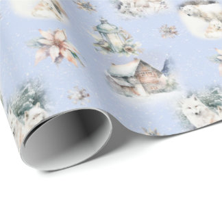 Papel De Regalo Winter Forest Watercolor Wrapping Paper