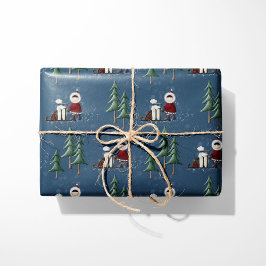 Papel De Regalo Winter Sleigh Ride Forest Friends