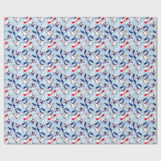 Papel De Regalo Winter Snow Skiing Snowman Gift/Christmas Wrap