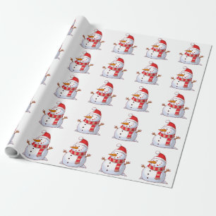PAPEL DE REGALO WINTER SNOWMAN