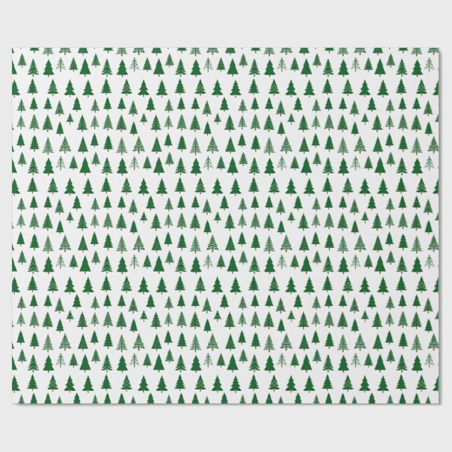 Papel De Regalo Winter Trees Wrapping Paper (Superficie plana)