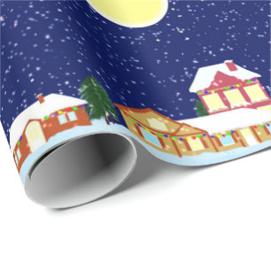 Papel De Regalo Winter Village