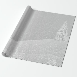 Papel De Regalo Winter Wonderland,Fiesta gris de pino
