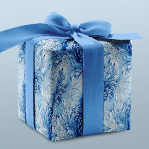 Papel De Regalo Winter Wonderland Patrón de heladas azules