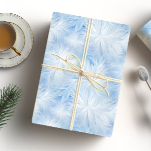 Papel De Regalo Winter Wonderland Patrón de heladas azules