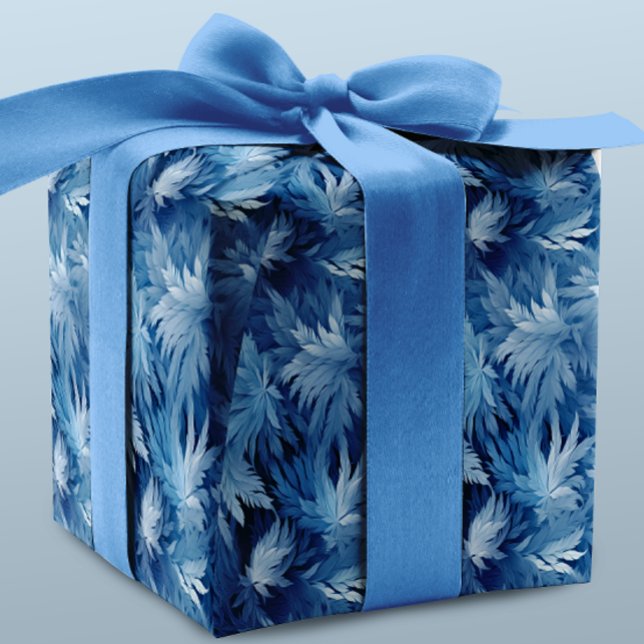 Papel De Regalo Winter Wonderland Patrón de heladas azules (Subido por el creador)