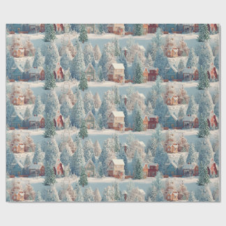 Papel De Regalo Winter Wonderland Voxel Art