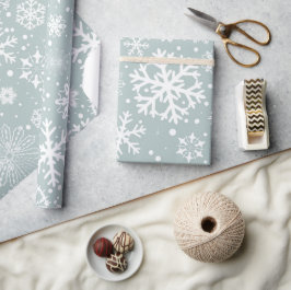 Papel De Regalo Winters Snowflakes