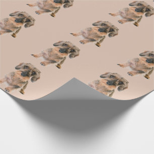 Papel De Regalo Wire Haired Terrier Dog Brown Modern Animal Cute