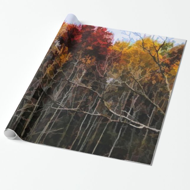 Papel De Regalo Wisconsin Woods In Fall (Desenrollado)