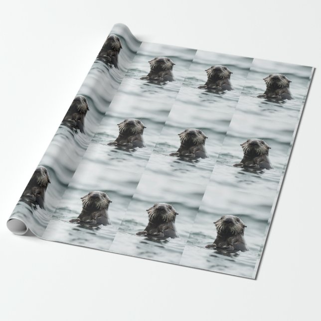 Papel De Regalo Wise Otter (Desenrollado)