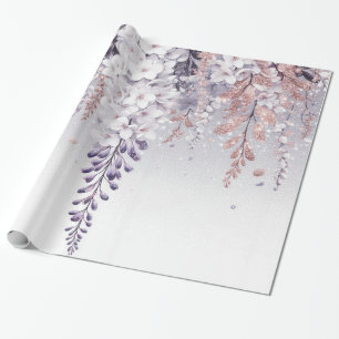 Papel De Regalo Wisteria púrpura mística deriva